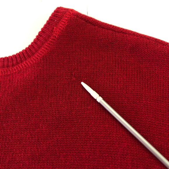 LT Sport Woman Silk Cashmere Red Sweater Vest Women Size 3X Crew Neck Pullover - Picture 11 of 12